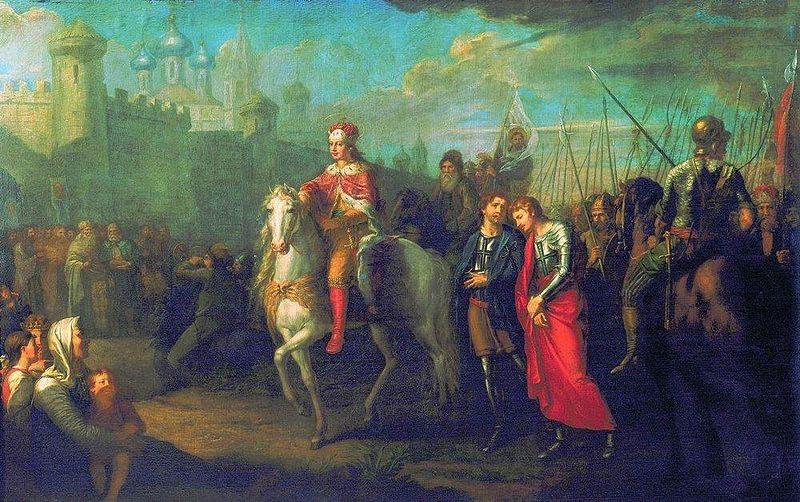 Grigoriy Ugryumov Alexander Nevsky in Pskov, after they victory over the Germans